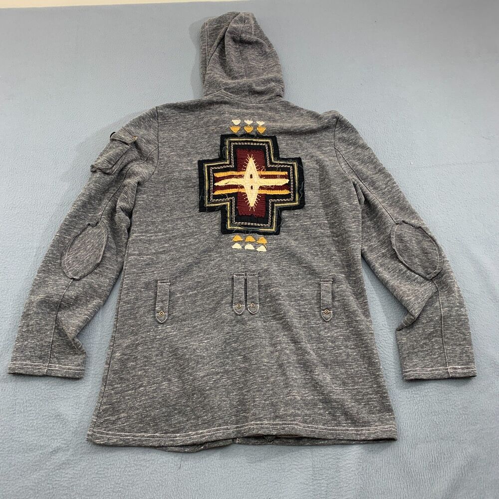 Double D Ranch Gray Hooded Jacket with Embroidered Design